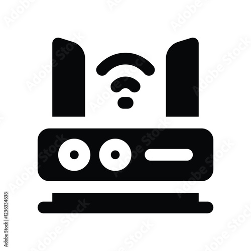 modem solid icon. vector icon for your website, mobile, presentation, and logo design.