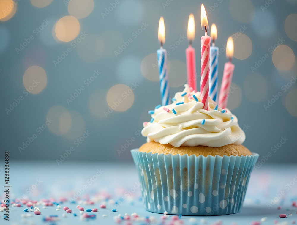 Delicious birthday delicious party background with text and colorful tools, top view Delicious birthday delicious party background with text and colorful tools, top view