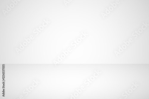 Empty white studio background. Design for displaying product.