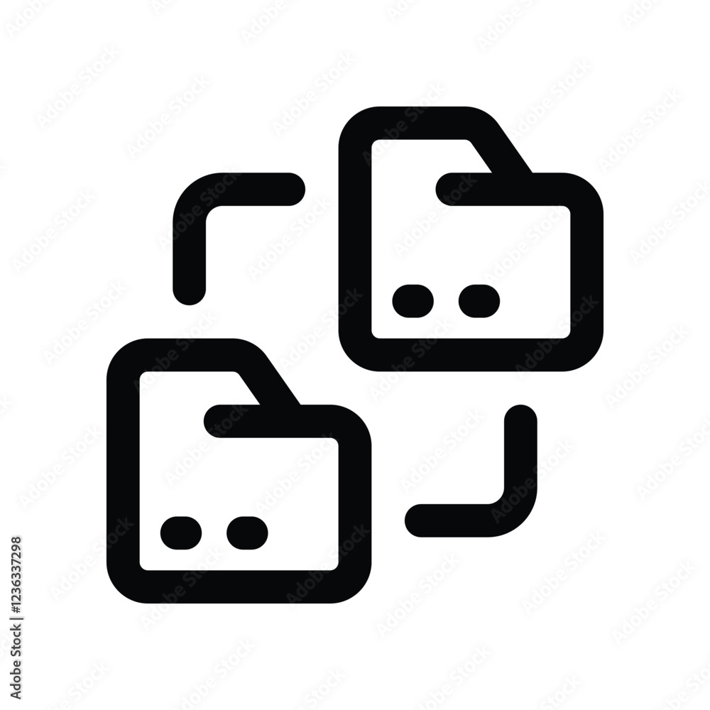 data transfer line icon. vector icon for your website, mobile, presentation, and logo design. data transfer line icon. vector icon for your website, mobile, presentation, and logo design.