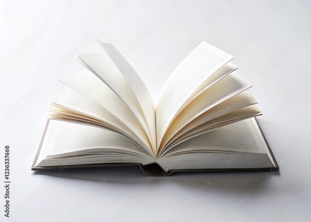 Blank White Book Mockup Isolated on White Background Blank White Book Mockup Isolated on White Background