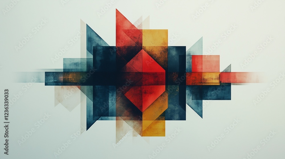 A creative visualization of geometric shapes arranged in harmonious symmetry A creative visualization of geometric shapes arranged in harmonious symmetry