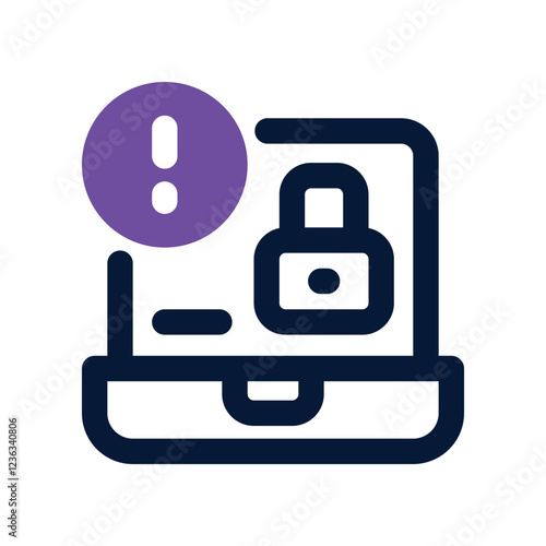 security breach dual tone icon. vector icon for your website, mobile, presentation, and logo design.
