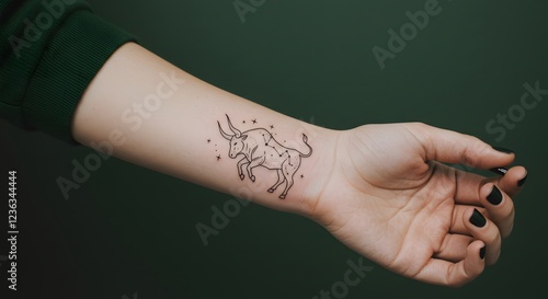 Taurus Constellation Tattoo Design on Wrist