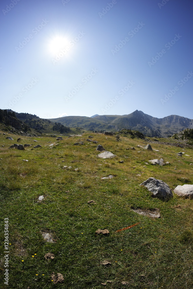 Fototapeta premium Pyrenees mountains in Summer hike