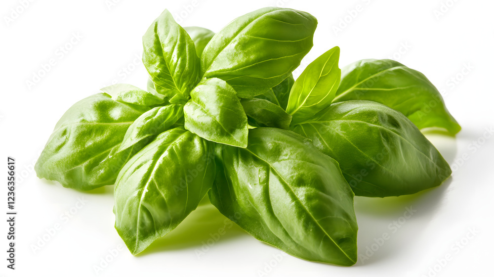 Fototapeta premium Basil paired with a refreshing cucumber salad, adding a burst of flavor and aromatic freshness.