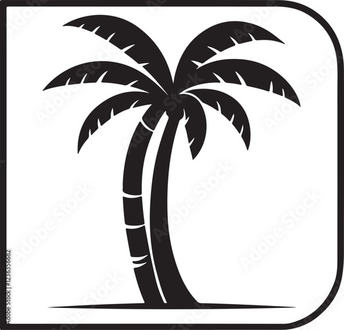 Black Palm Trees Set Isolated On White Background. Palm Silhouettes. Design Of Palm Trees For Posters, Banners, And Promotional Items. Vector Illustration.