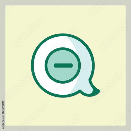Green circular icon with a minus sign representing removal or deletion functionality