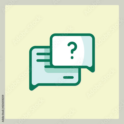 Question Icon with Speech Bubble Communication Concept and Discussion Forum Symbol