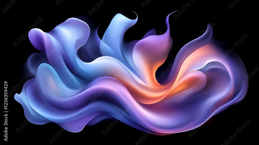 Naklejka premium Abstract Colorful Swirling Fluid Design Art