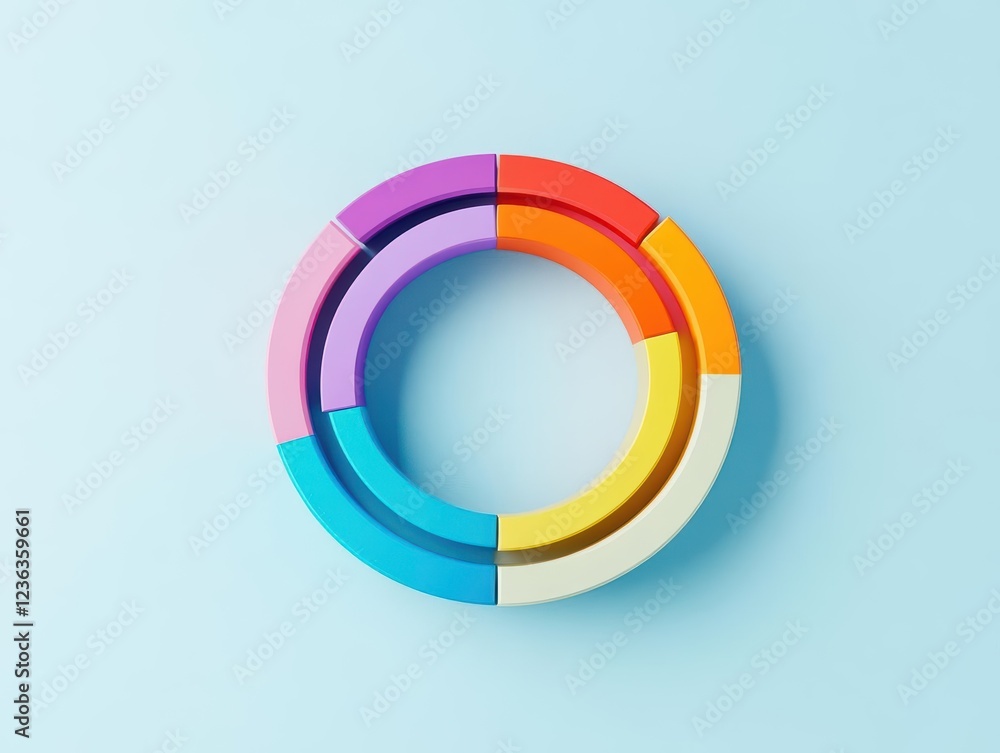 Vibrant Colorful Circle on a Deep Blue Background Evoking Joy and Creativity in a Minimalist Abstract Design Perfect for Modern Artistic Projects Vibrant Colorful Circle on a Deep Blue Background Evoking Joy and Creativity in a Minimalist Abstract Design Perfect for Modern Artistic Projects