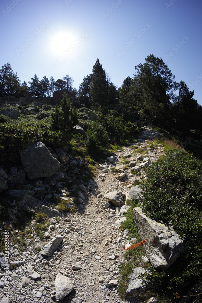 Summer hiking in Pyrenees Mountains, Andorra Summer hiking in Pyrenees Mountains, Andorra
