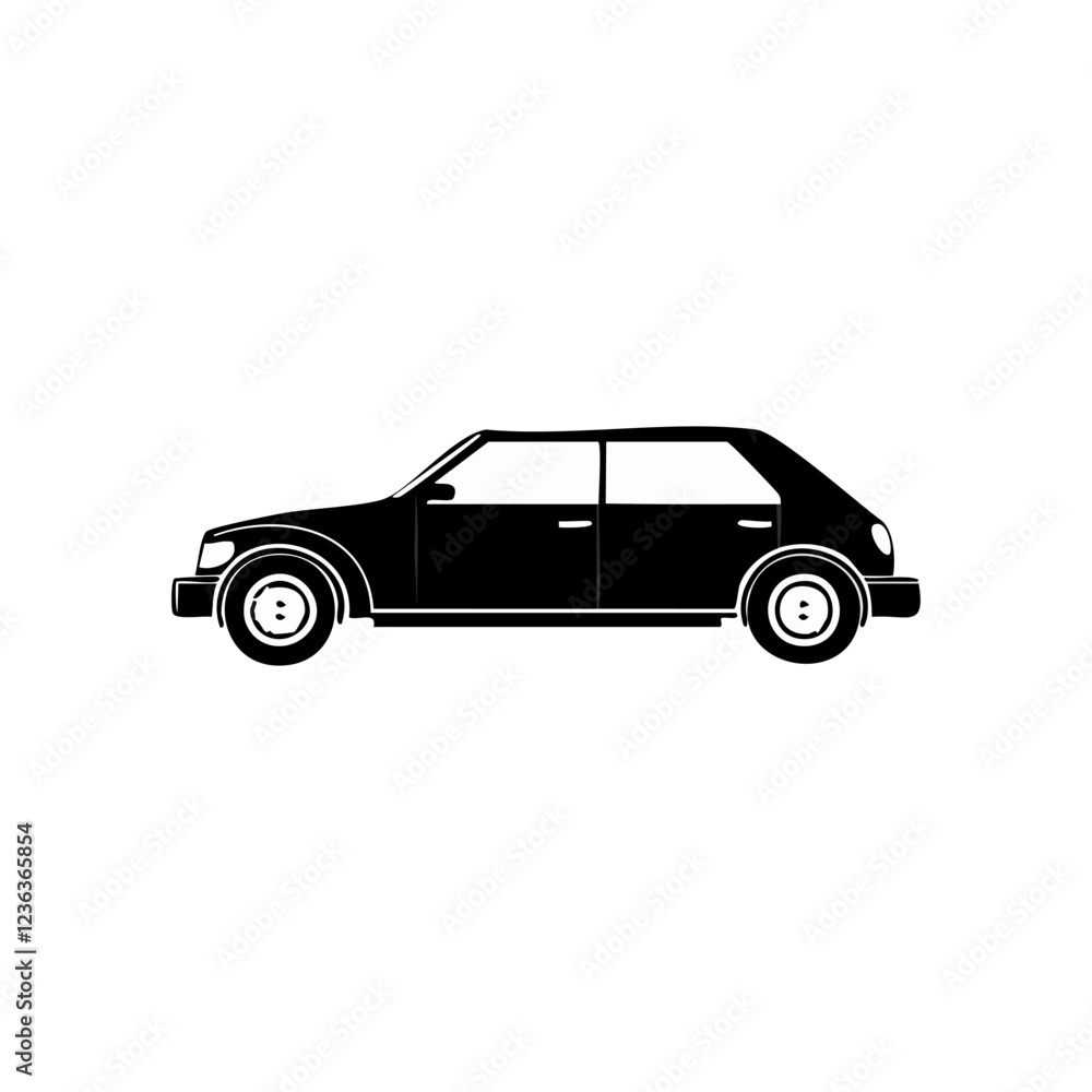 silhouette of a car on a white background, vector illustration silhouette of a car on a white background, vector illustration
