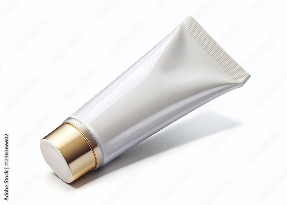 Face Cream Tube Isolated on White Background Face Cream Tube Isolated on White Background