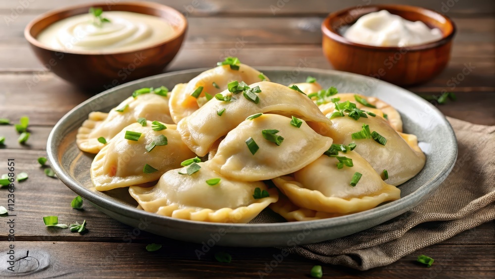 Polish Pierogi with Sour Cream, sour cream, meal, sour cream, meal, poland, eastern, cheese, european, traditional, homecooked Polish Pierogi with Sour Cream, sour cream, meal, sour cream, meal, poland, eastern, cheese, european, traditional, homecooked