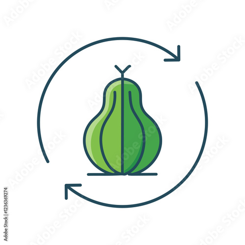 Avocado line icon. Vegetable sign. Graph symbol for cooking web site design,  app, UI