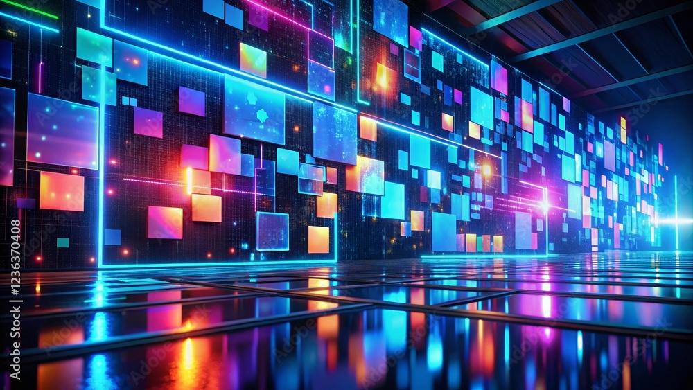 Futuristic Abstract Data Panels: Low Light 3D Digital Art, Minimalist Tech Design Futuristic Abstract Data Panels: Low Light 3D Digital Art, Minimalist Tech Design