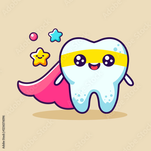 Kawaii Superhero Tooth Adorable Dental Protector