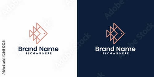 fish logo line art