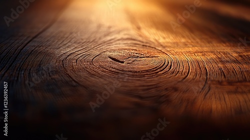 Warm Wooden Texture: Knot and Grain Details
