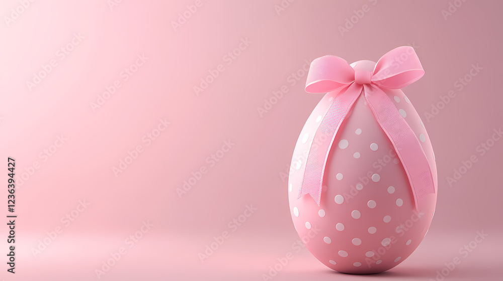 Pink ribbon Easter egg