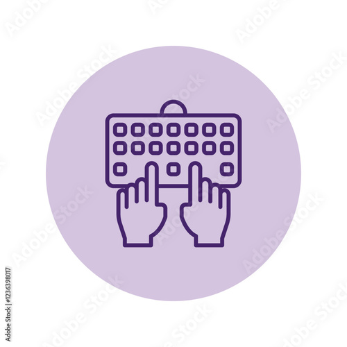 Typing Keyboard pentaglow, vector, pixel perfect, illustrator file 
