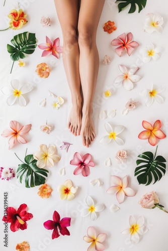 Tranquility Of White And Pink Floral Serenity