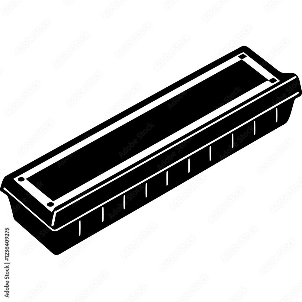 harmonica vector illustration of a musical instrument harmonica vector illustration of a musical instrument