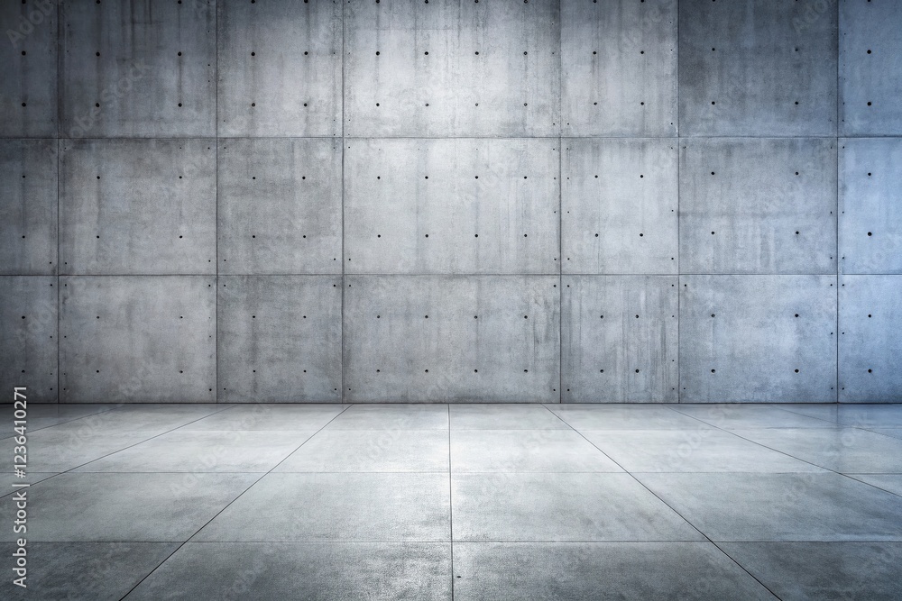 Panoramic Concrete Texture: Gray Wall & Floor Background for Design Panoramic Concrete Texture: Gray Wall & Floor Background for Design