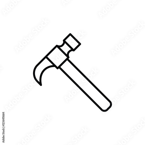 Vector of hammer icon illustration. Hammer Logo. Isolated vector sign symbol