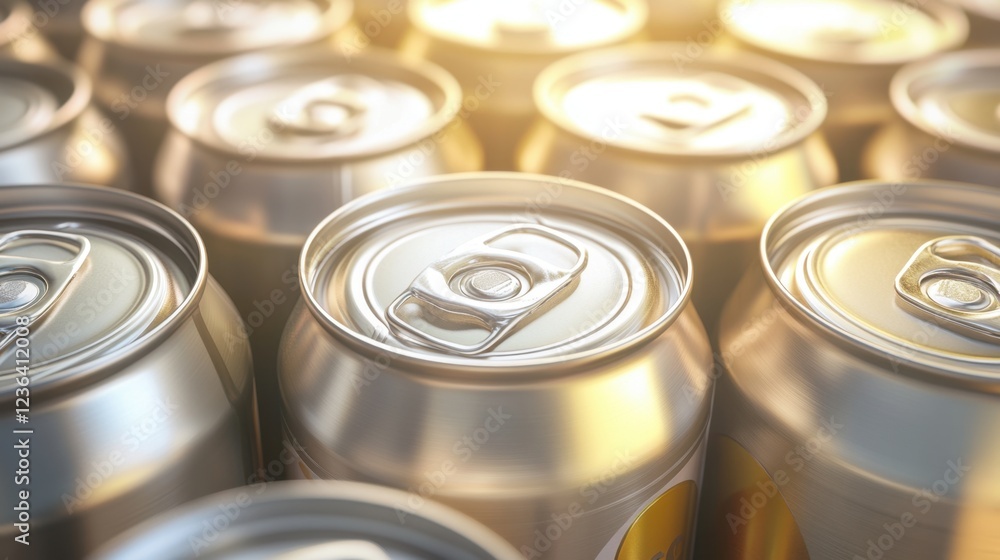 A high-tech beverage factory producing energy drinks in aluminum cans. A high-tech beverage factory producing energy drinks in aluminum cans.