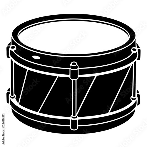 snare drum isolated on white