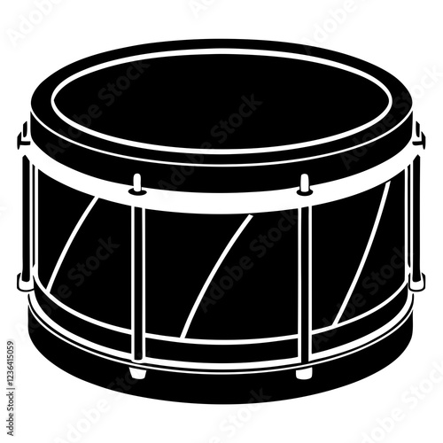 snare drum isolated on white background