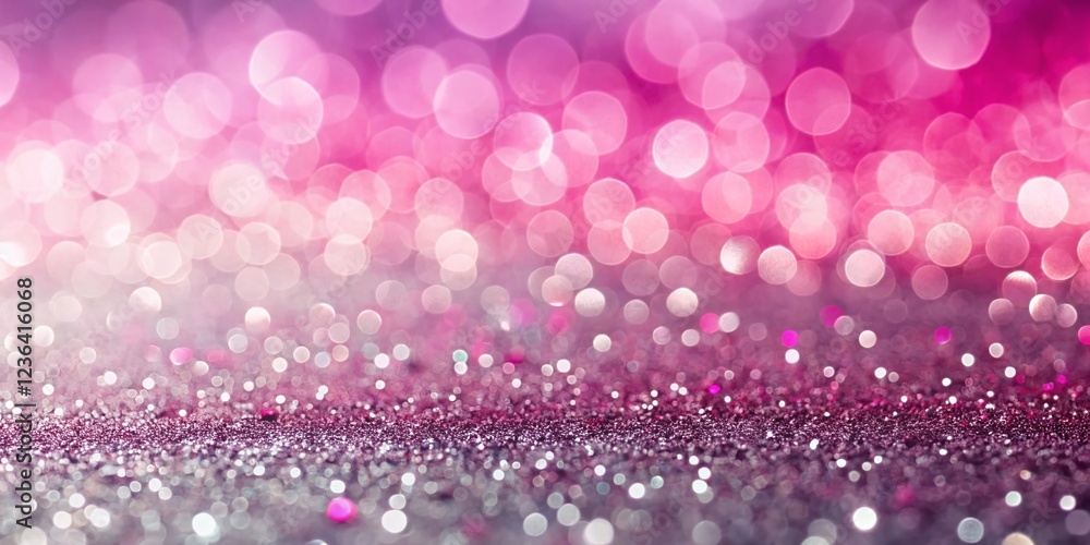 Pink Gradient Sparkle Background: Glittering Silver Border Landscape Pink Gradient Sparkle Background: Glittering Silver Border Landscape