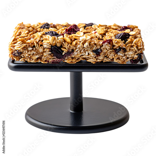 PNG Granola Bar on Display Against Transparent Background for Healthy Snack, Food, or Nutrition Design Projects photo