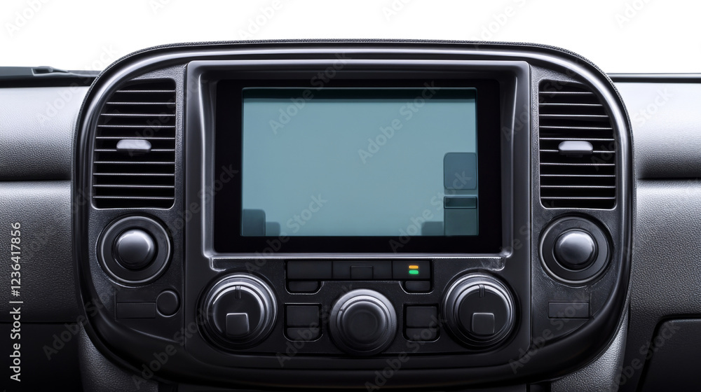 Fototapeta premium Modern car dashboard interface with transparent background