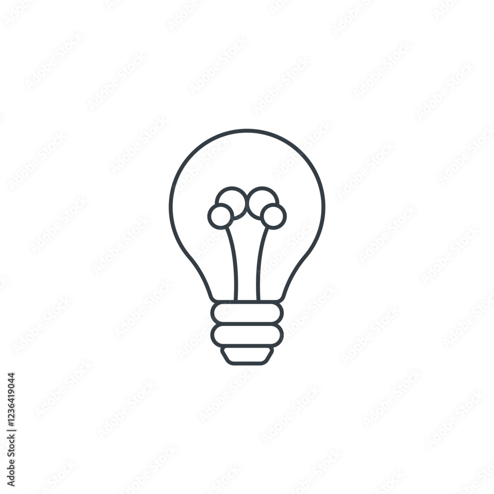 Lightbulb icon symbol vector illustration isolated on white background Lightbulb icon symbol vector illustration isolated on white background