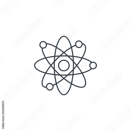 Atom icon symbol vector illustration isolated on white background
