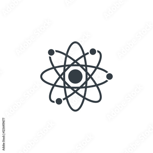 Atom icon symbol vector illustration isolated on white background