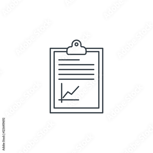 Clipboard, checklist, report or agreement report icon symbol vector illustration isolated on white background