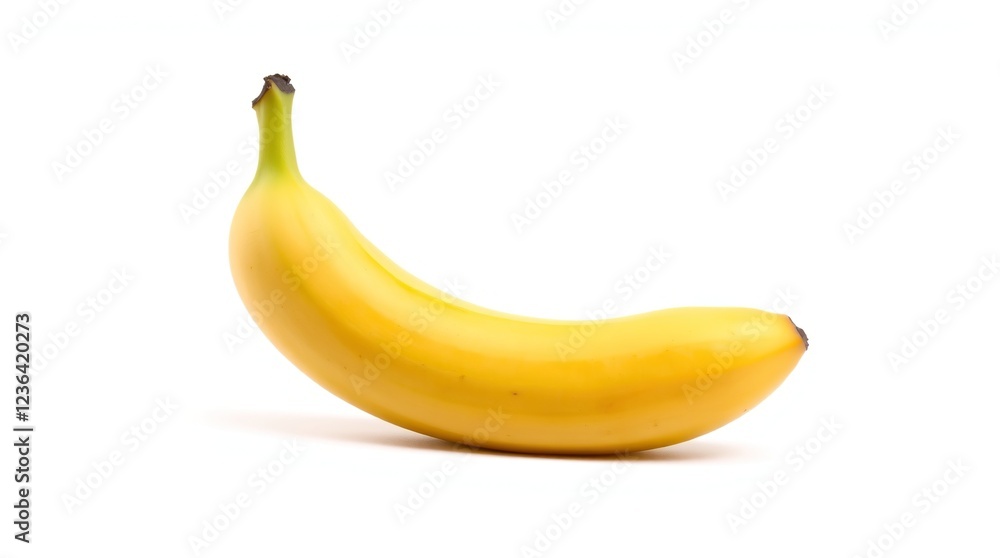 Ripe Yellow Banana Isolated on White Background Ripe Yellow Banana Isolated on White Background