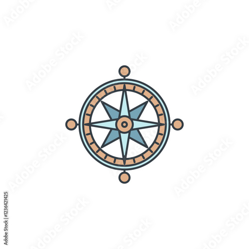 Compass icon symbol vector illustration isolated on white background