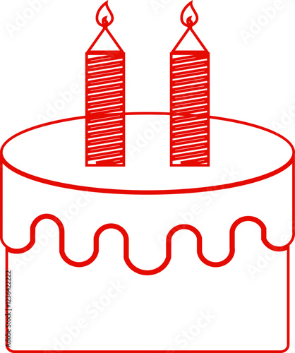 Cakes flat or line icon . Vector of different types of beautiful modern cakes such as chocolate cake, Napoleon cake, tiramisu , eclair and cheesecake. Isolated on transparent background.