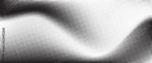 Halftone faded gradient texture. Grunge halftone grit background. White and black sand noise wallpaper. Retro pixilated vector backdrop