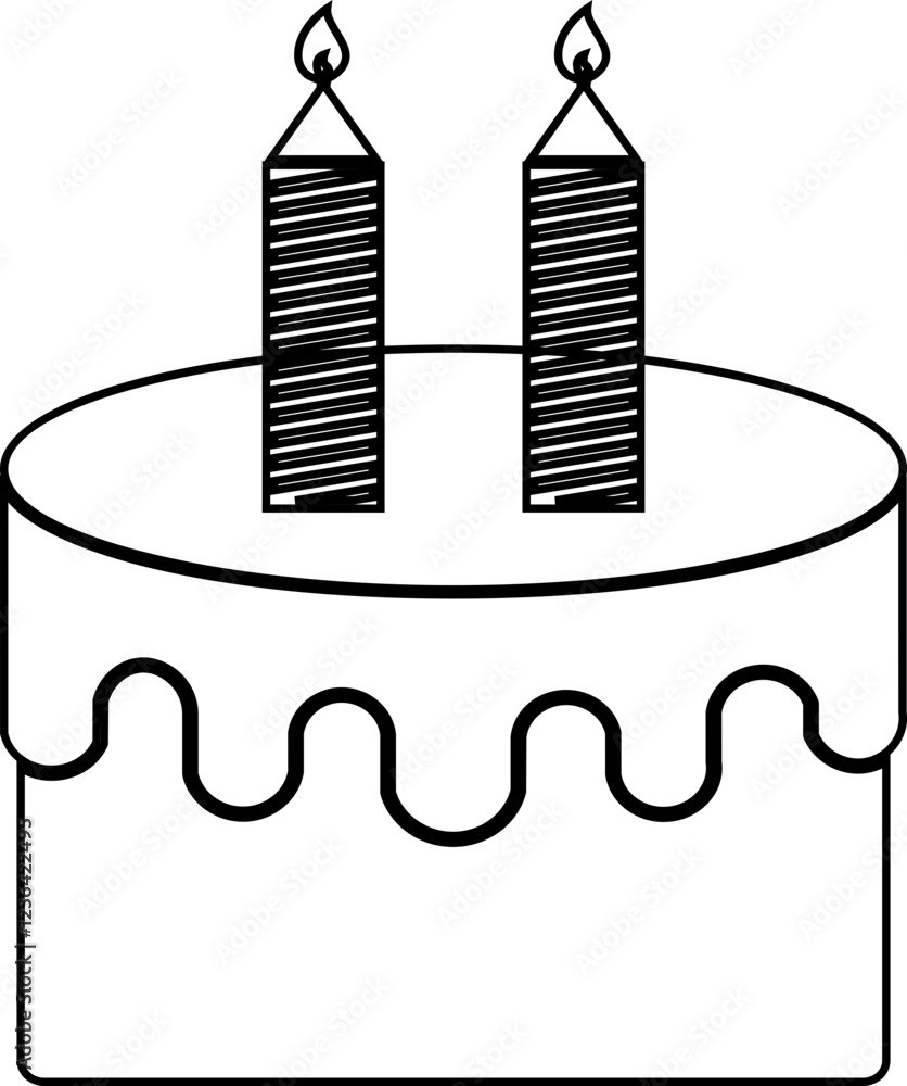 Cakes flat or line icon . Vector of different types of beautiful modern cakes such as chocolate cake, Napoleon cake, tiramisu , eclair and cheesecake. Isolated on transparent background.