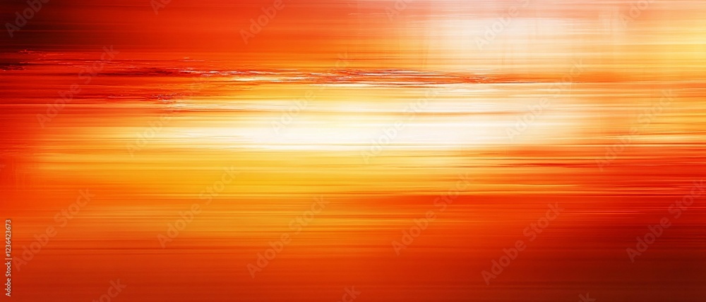 Naklejka premium Abstract Orange And Red Horizontal Lines Artwork
