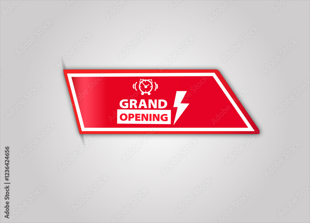 red flat sale banner for grand opening banner and poster red flat sale banner for grand opening banner and poster