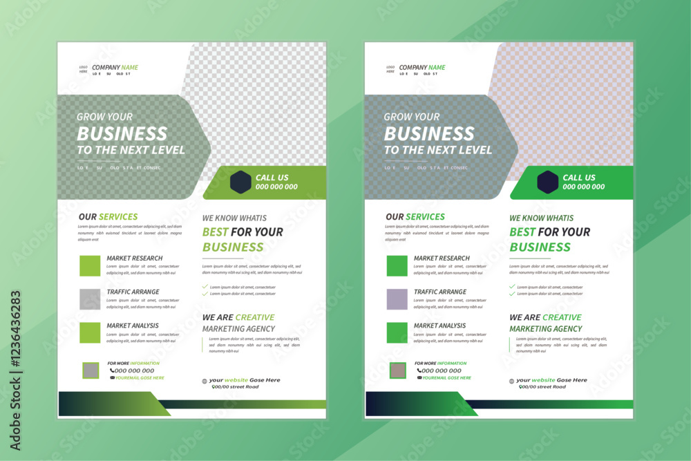 a bundle of 2 templates of different colors a4 flyer template, modern business and creative flyer design template, It perfect for creative professional business flyer and editable vector template desi a bundle of 2 templates of different colors a4 flyer template, modern business and creative flyer design template, It perfect for creative professional business flyer and editable vector template desi