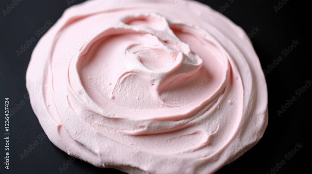 Delicious Pink Whipped Cream Swirl for Desserts and Pastries Delicious Pink Whipped Cream Swirl for Desserts and Pastries