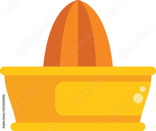 This orange citrus juicer is squeezing juice for breakfast